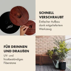 Enspijk Blumentöpfe Walnussholz Polystone Handgemacht 2 Größen -Wundervoller Gartenladen 10038463 de 0004 usp