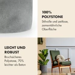 Venlo Blumentopf Polystone In- Und Outdoor 3 Größen -Wundervoller Gartenladen 10038472 de 0003 usp