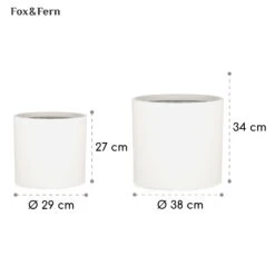 Gendt Pflanztopf Übertopf 2er-Set 2 Größen L/XL Faserstein In/Outdoor -Wundervoller Gartenladen 10038474 yy 0005 usp