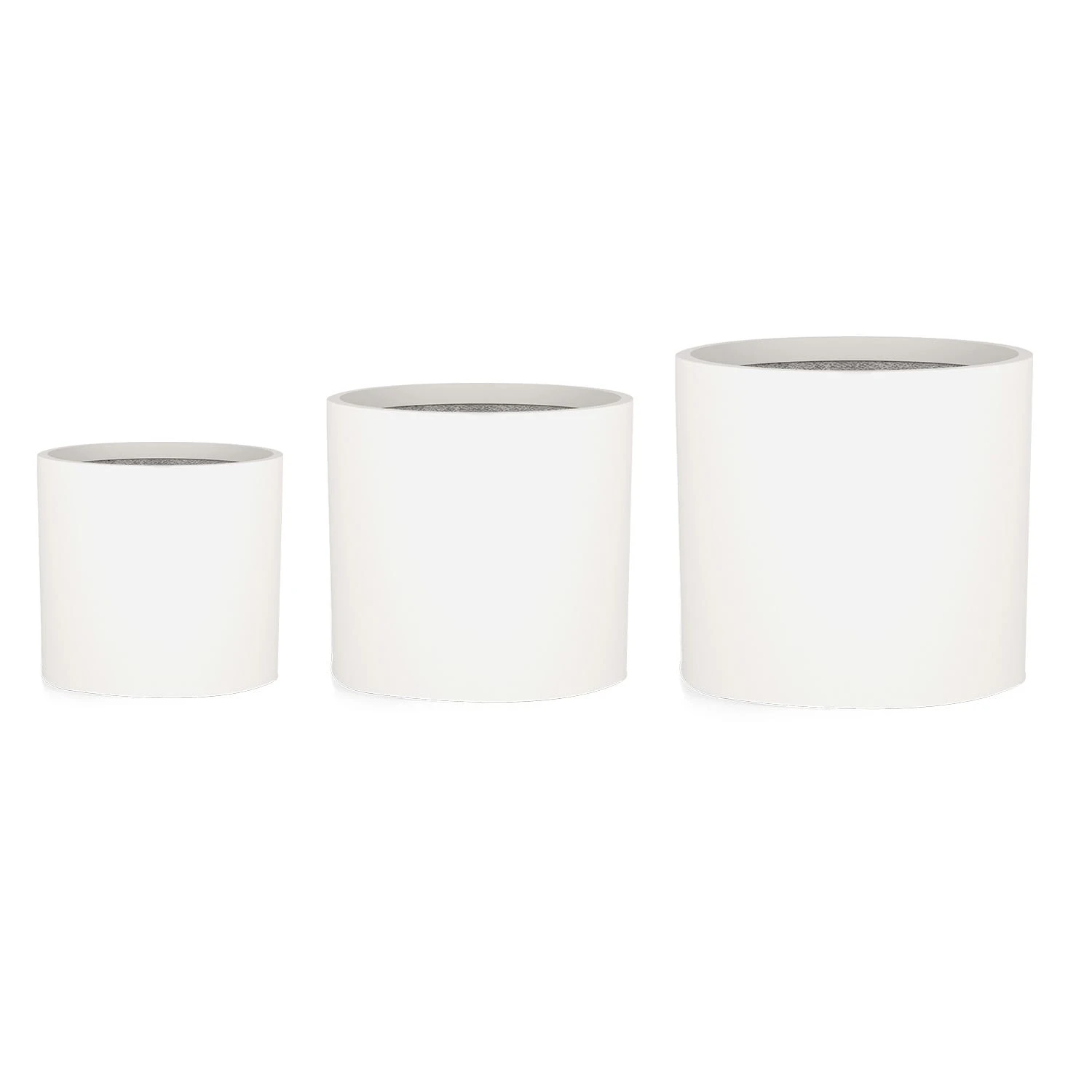 Gendt Pflanztopf Übertopf 3er-Set 3 Größen S/M/L Faserstein In/Outdoor 3 Gendt Pflanztopf Übertopf 3er-Set 3 Größen S/M/L Faserstein In/Outdoor