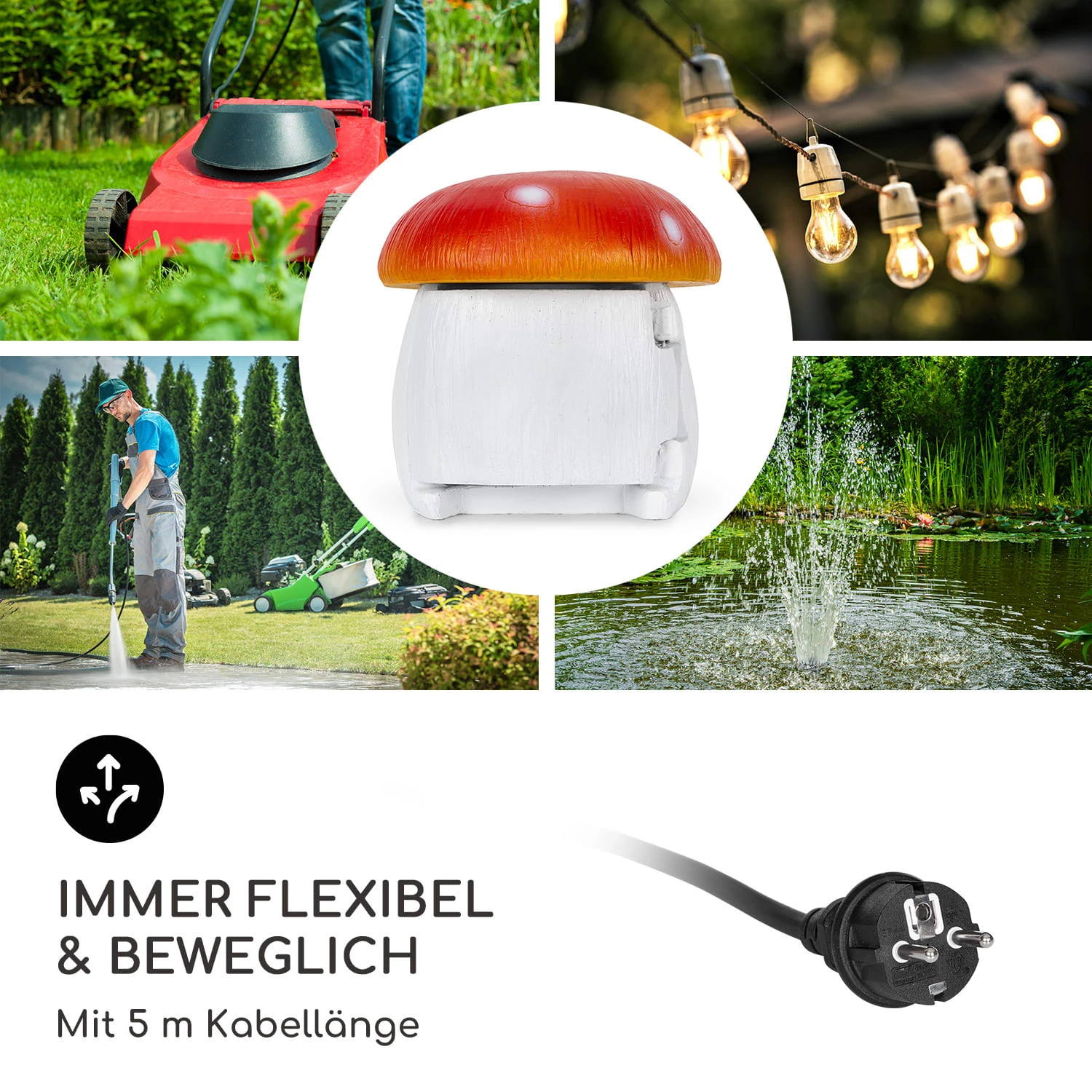 Power Mushroom Smart Gartensteckdose WiFi-Steuerung 3680 Watt IP44 7 Power Mushroom Smart Gartensteckdose WiFi-Steuerung 3680 Watt IP44 – Bild 5