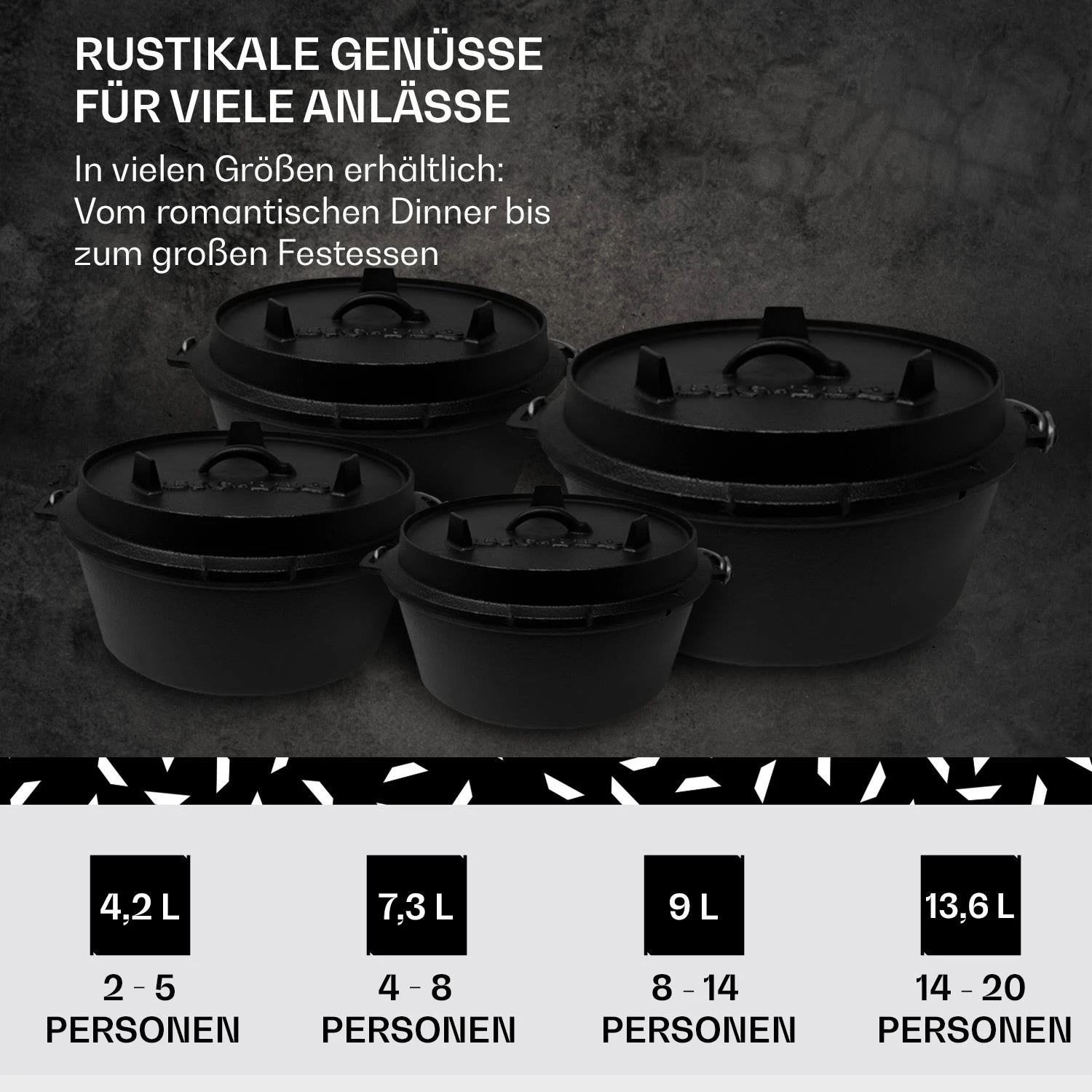 Guernsey Premium Dutch Oven 9.0 BBQ-Topf Gusseisen Voreingebrannt Größe L / 9 Qt 8 Guernsey Premium Dutch Oven 9.0 BBQ-Topf Gusseisen Voreingebrannt Größe L / 9 Qt – Bild 6
