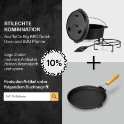 Guernsey Premium Dutch Oven 6.0 BBQ-Topf Gusseisen Standfüße Größe M / 6 Qt 15 Guernsey Premium Dutch Oven 6.0 BBQ-Topf Gusseisen Standfüße Größe M / 6 Qt -Wundervoller Gartenladen 10038642 de 0007 usp