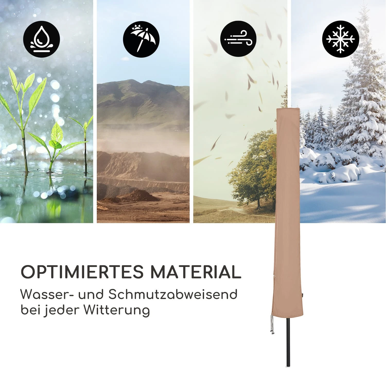 Shield Premium Schutzhülle Sonnenschirm Bis Ø 300 Cm UV-beständig 9 Shield Premium Schutzhülle Sonnenschirm Bis Ø 300 Cm UV-beständig – Bild 7
