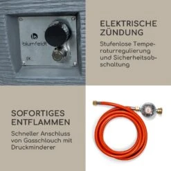 Vitina Gas-Feuerstelle 40.000BTU/13kW Abdeckung Edelstahlbrenner -Wundervoller Gartenladen 10039403 de 0005 logo