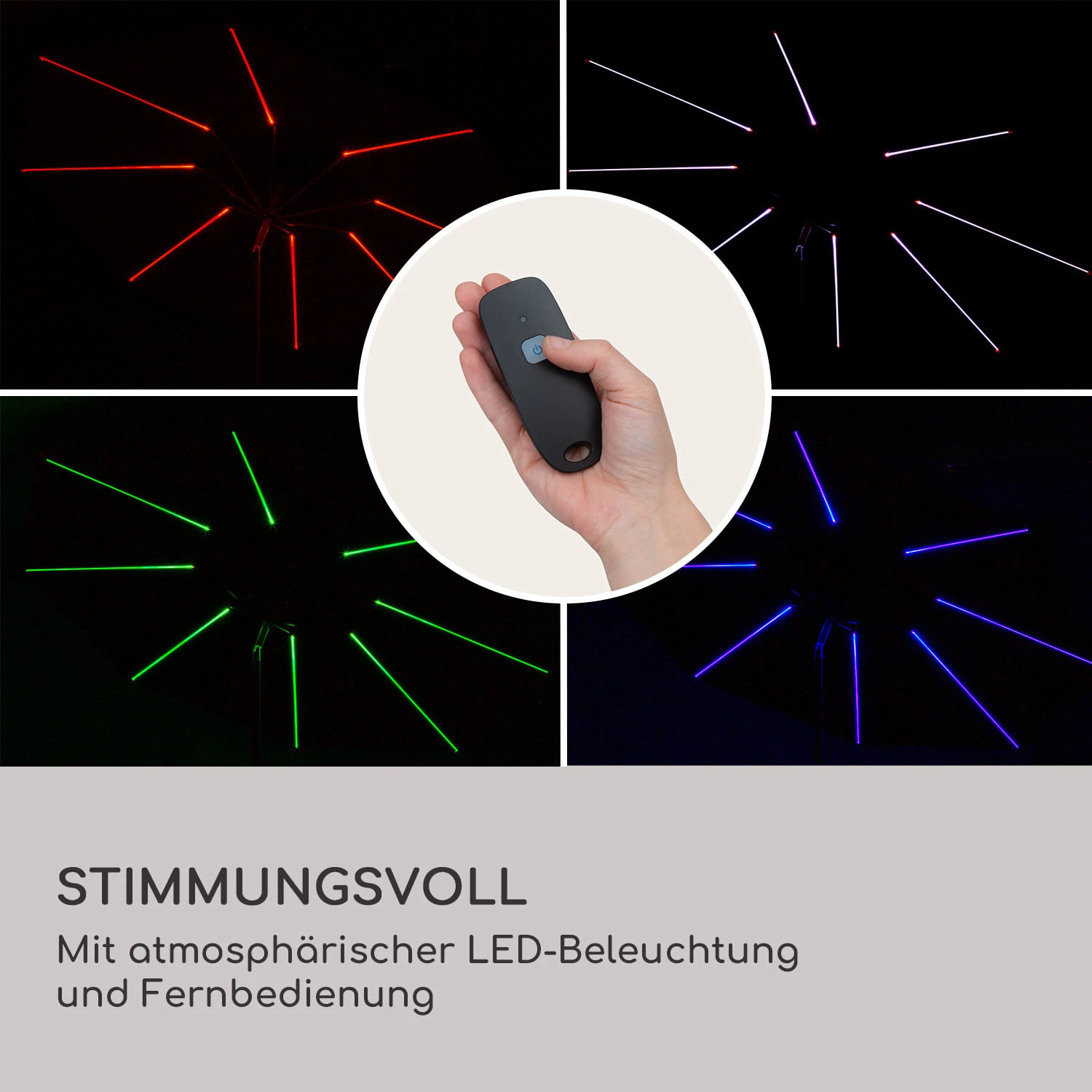 Blumfeldt Calais Sonnenschirm LED Aluminium-Rahmen Polyester-Bespannung UV 50 5 Blumfeldt Calais Sonnenschirm LED Aluminium-Rahmen Polyester-Bespannung UV 50 – Bild 3