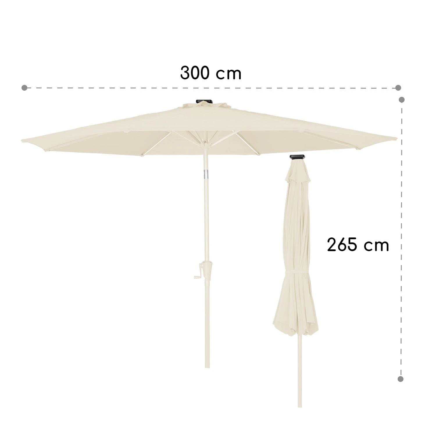 Blumfeldt Calais Sonnenschirm LED Aluminium-Rahmen Polyester-Bespannung UV 50 11 Blumfeldt Calais Sonnenschirm LED Aluminium-Rahmen Polyester-Bespannung UV 50 – Bild 9