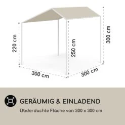 Blumfeldt La Rochelle Gazebo Schrägdach UV 50+ Aluminium Polyester -Wundervoller Gartenladen 10040099 de 0004 logo