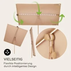 Blumfeldt Bayonne Sonnenschirm 130 X 180 Cm Polyester UV 50 Solar LED 14 Blumfeldt Bayonne Sonnenschirm 130 X 180 Cm Polyester UV 50 Solar LED -Wundervoller Gartenladen 10040103 de 0004 logo