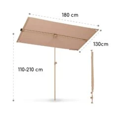 Blumfeldt Bayonne Sonnenschirm 130 X 180 Cm Polyester UV 50 Solar LED 19 Blumfeldt Bayonne Sonnenschirm 130 X 180 Cm Polyester UV 50 Solar LED -Wundervoller Gartenladen 10040103 yy 0009 dimensions