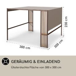 Valence Gazebo 3x3 M UV50+ Wasserabweisend LED-Solar-Beleuchtung Solar-Panel 13 Valence Gazebo 3x3 M UV50+ Wasserabweisend LED-Solar-Beleuchtung Solar-Panel -Wundervoller Gartenladen 10040109 de 0006 logo