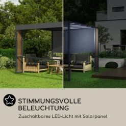 Valence Gazebo 3x3 M UV50+ Wasserabweisend LED-Solar-Beleuchtung Solar-Panel -Wundervoller Gartenladen 10040110 de 0004 logo