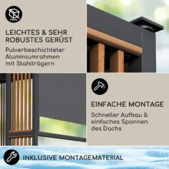 Valence Gazebo 3x3 M UV50+ Wasserabweisend LED-Solar-Beleuchtung Solar-Panel -Wundervoller Gartenladen 10040110 de 0005 logo