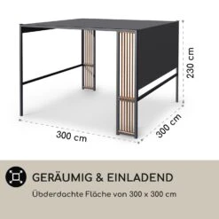 Valence Gazebo 3x3 M UV50+ Wasserabweisend LED-Solar-Beleuchtung Solar-Panel -Wundervoller Gartenladen 10040110 de 0006 logo
