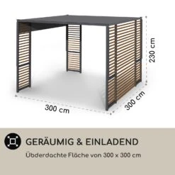 Valence Gazebo 3x3 M UV50+ Wasserabweisend LED-Solar-Beleuchtung Solar-Panel 13 Valence Gazebo 3x3 M UV50+ Wasserabweisend LED-Solar-Beleuchtung Solar-Panel -Wundervoller Gartenladen 10040112 de 0006 logo