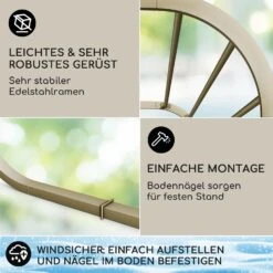 Orleans Gazebo 300 X 220 X 300 Cm Schiebedach UV-Schutz 50+ Leicht 10 Orleans Gazebo 300 X 220 X 300 Cm Schiebedach UV-Schutz 50+ Leicht -Wundervoller Gartenladen 10040116 de 0003 logo