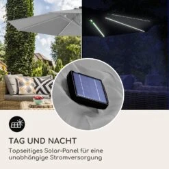 Blumfeldt Calais Sonnenschirm LED Aluminium-Rahmen Polyester-Bespannung UV 50 15 Blumfeldt Calais Sonnenschirm LED Aluminium-Rahmen Polyester-Bespannung UV 50 -Wundervoller Gartenladen 10040120 de 0005 logo