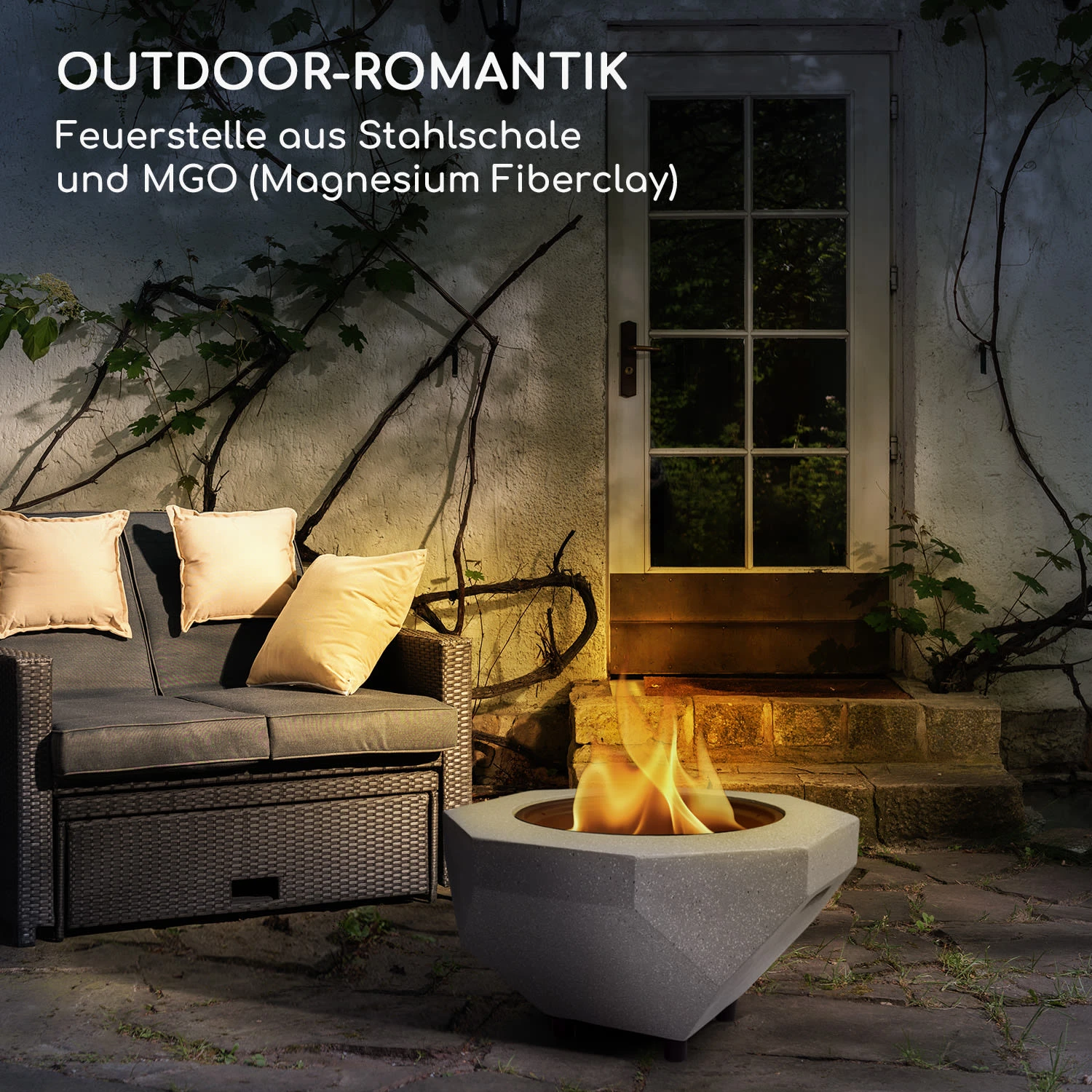 Blumfeldt Diamond Feuerschale Mit Grill MGO & Stahlschale Inkl. Funkenschutz 4 Blumfeldt Diamond Feuerschale Mit Grill MGO & Stahlschale Inkl. Funkenschutz – Bild 2