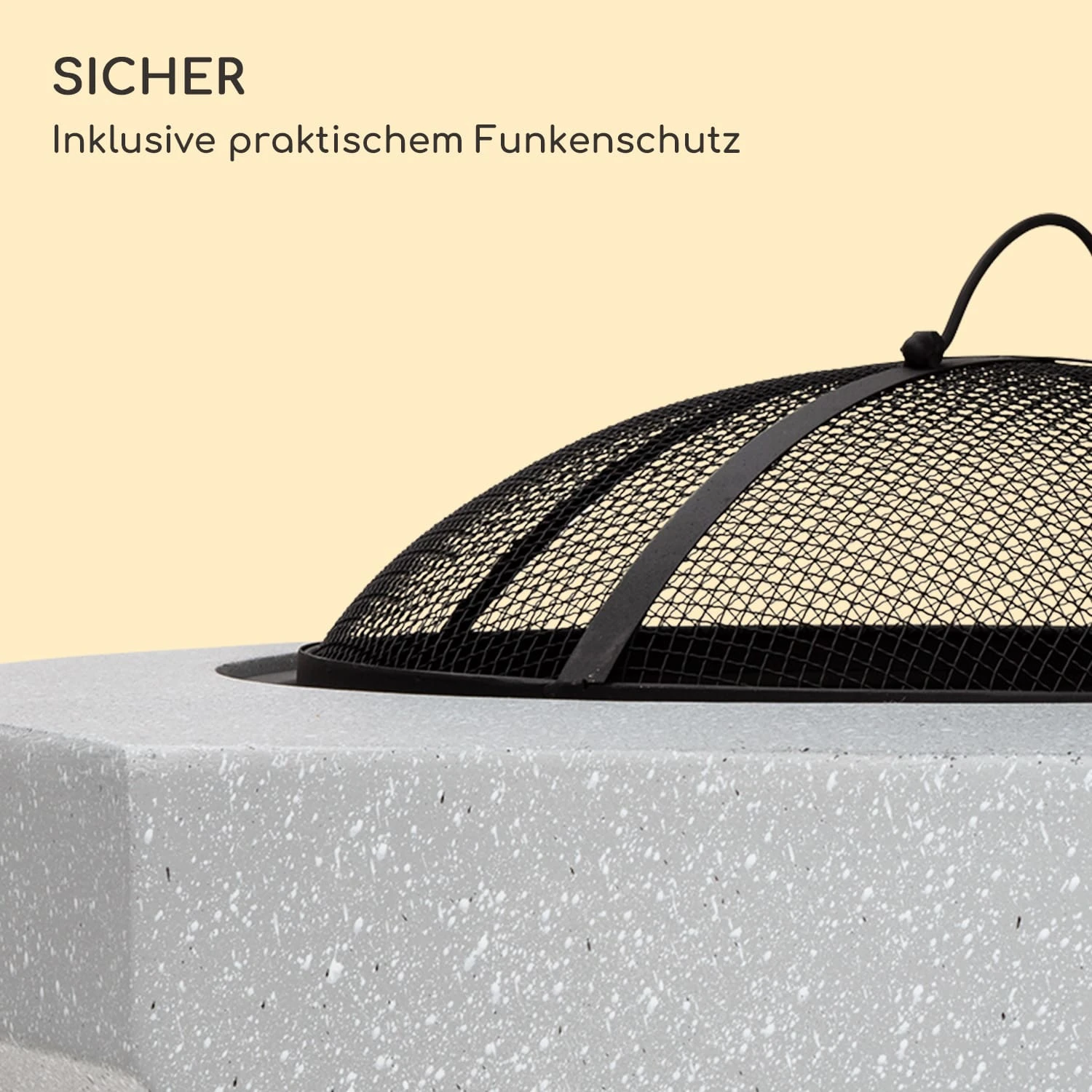 Blumfeldt Diamond Feuerschale Mit Grill MGO & Stahlschale Inkl. Funkenschutz 6 Blumfeldt Diamond Feuerschale Mit Grill MGO & Stahlschale Inkl. Funkenschutz – Bild 4