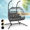 Biarritz Double Hängesessel Zweier PE Aluminium Polyrattan 260 Kg -Wundervoller Gartenladen 10040296 de 0001 main