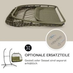 Biarritz Double Hängesessel Zweier PE Aluminium Polyrattan 260 Kg 12 Biarritz Double Hängesessel Zweier PE Aluminium Polyrattan 260 Kg -Wundervoller Gartenladen 10040298 de 0005 usp