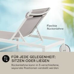 Lucca Lounger Liegestuhl Polyester Aluminium 4-Stufen 9 Lucca Lounger Liegestuhl Polyester Aluminium 4-Stufen -Wundervoller Gartenladen 10041236 de 0002 usp