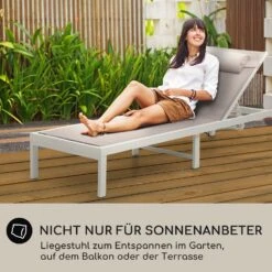 Lucca Lounger Liegestuhl Polyester Aluminium 4-Stufen 13 Lucca Lounger Liegestuhl Polyester Aluminium 4-Stufen -Wundervoller Gartenladen 10041236 de 0006 usp